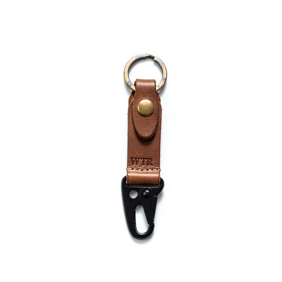 Personalized Leather Keychain Key Chain Ring - The Henry, Blackat Holtz Leather