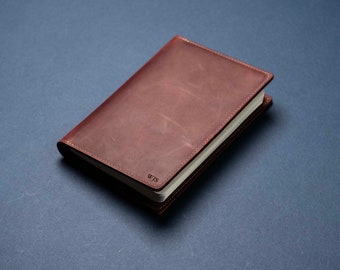 Red Cowhide - A5 Leather Journal - High Character (One-Of-A-Kind) Notebooks - 192 pages 8.75” x 6.25”