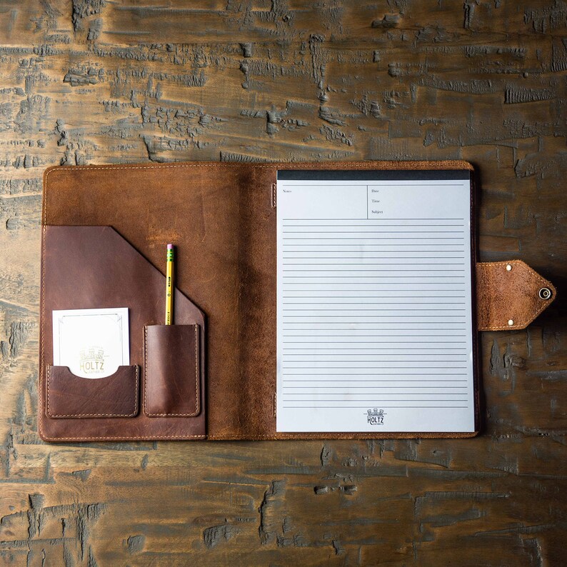 Padfolio Plannerfine Leather Journalcustomized Etsy