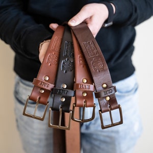 Handmade Leather Belt with Personalization