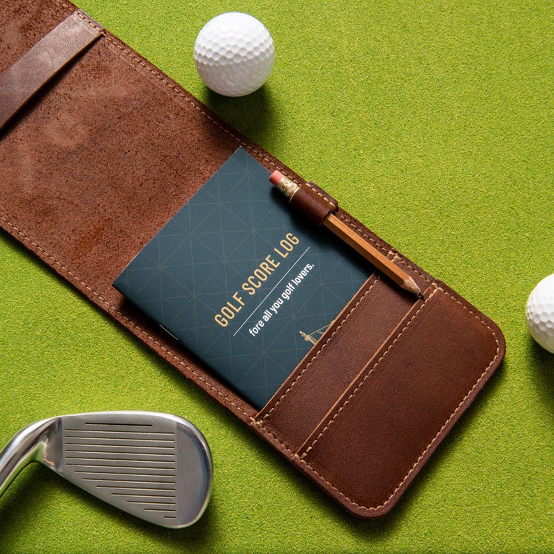 Fine Leather Golf Scorecard Holder Golf Logbook image 6