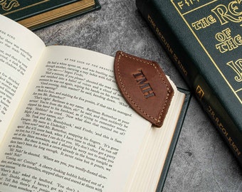 Corner Bookmark Personalized Leather Gift For Readers- Graduation Gift-Mother's Day Gift-Full Grain Leather Book Accessories-The Inkling