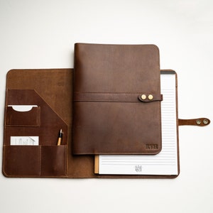 Gifts for Him/Her- Padfolio Planner-Full Grain Fine Leather Journal-Personalized Professional Portfolio-The Vanderbilt 2.0-Father&#39;s Day Gift