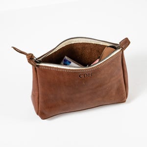 Personalized Full Grain Leather Make Up Bag-The Audrey image 14
