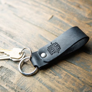 Personalized Leather Keychain Car Accessories-Backpack Clip-Graduation Gift-Groomsmen Gift t-Fine Leather Keyring-Unique Handmade-The Tucker image 10