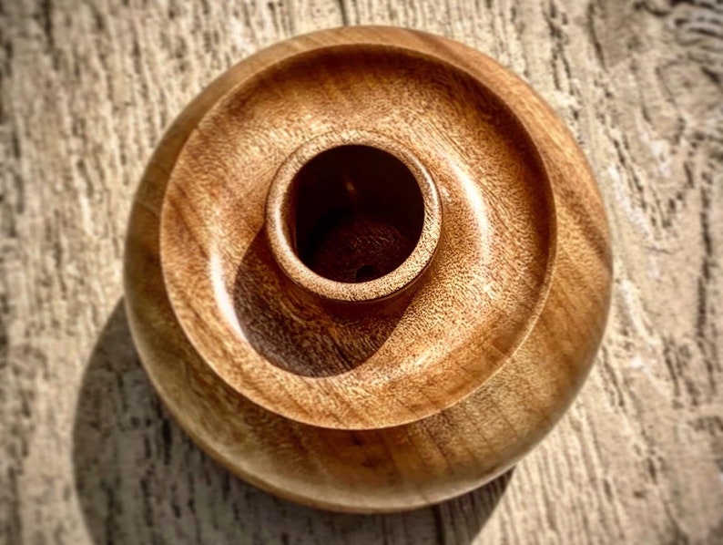 Hand turned juniper hollowform dry vase