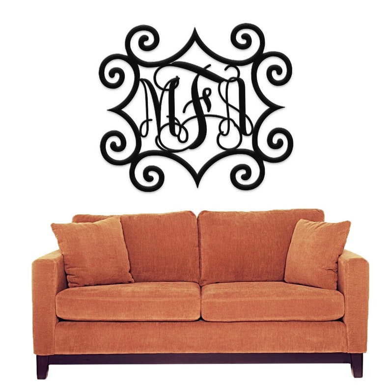 Wrought Iron Inspired Rectangular Wall Art with Three Etsy