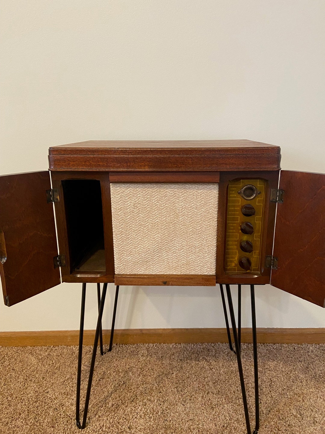 Vintage Reel to Reel Tape Player on Cast Iron Hairpin Legs Etsy