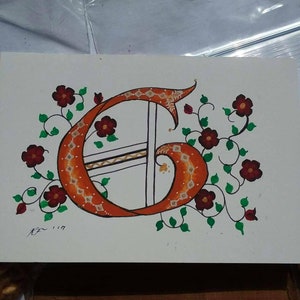 Custom Illuminated Initials
