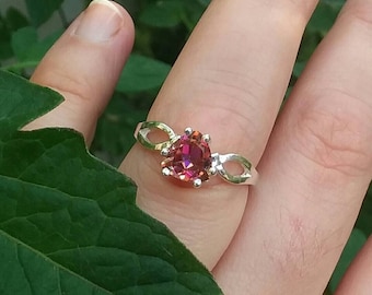 Mystic Sunset Topaz und Sterling Silber Ring, Größe 7