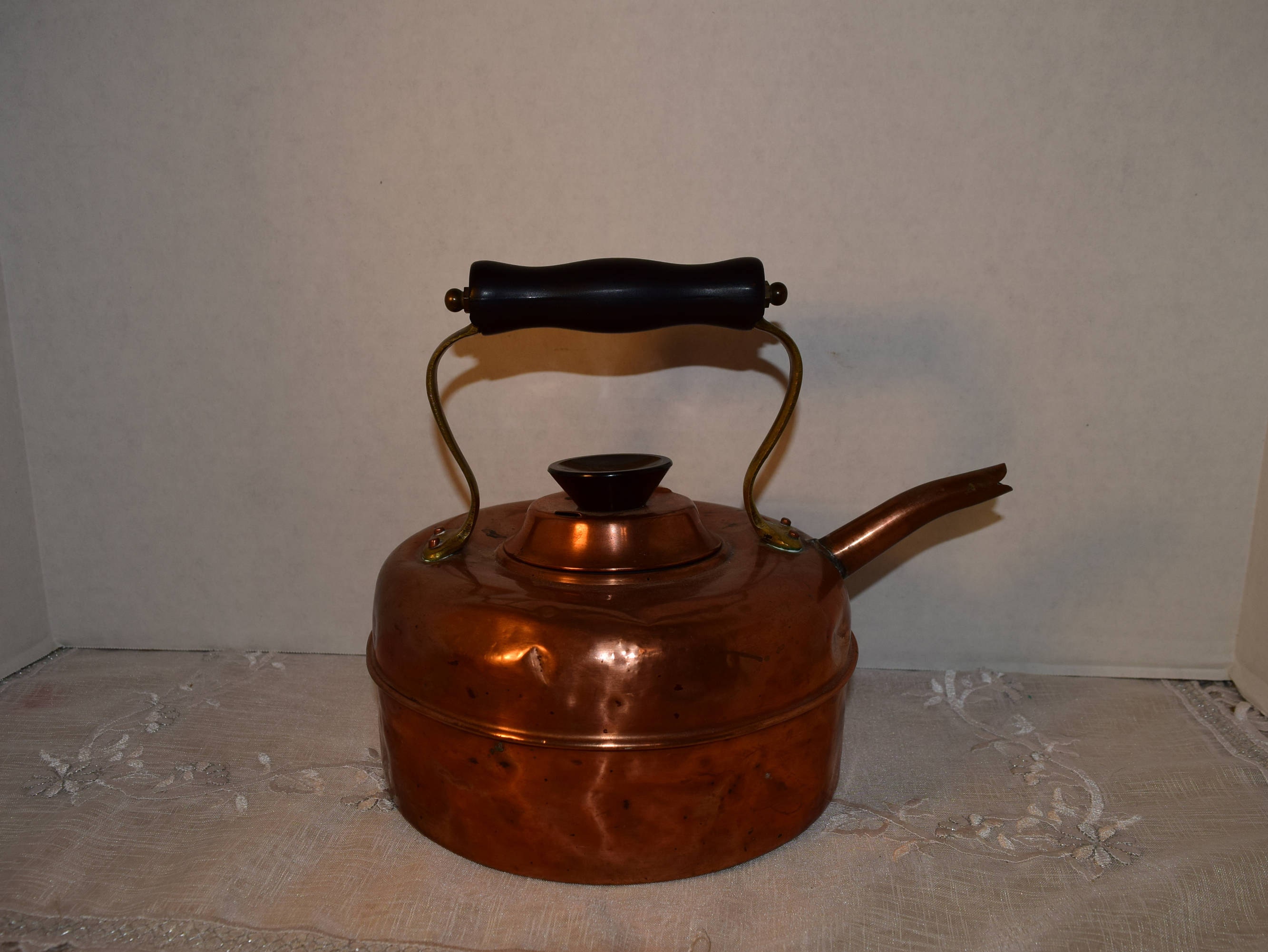 Copper Tea Kettle Vintage Made in England Copper Tea Pot Black Etsy