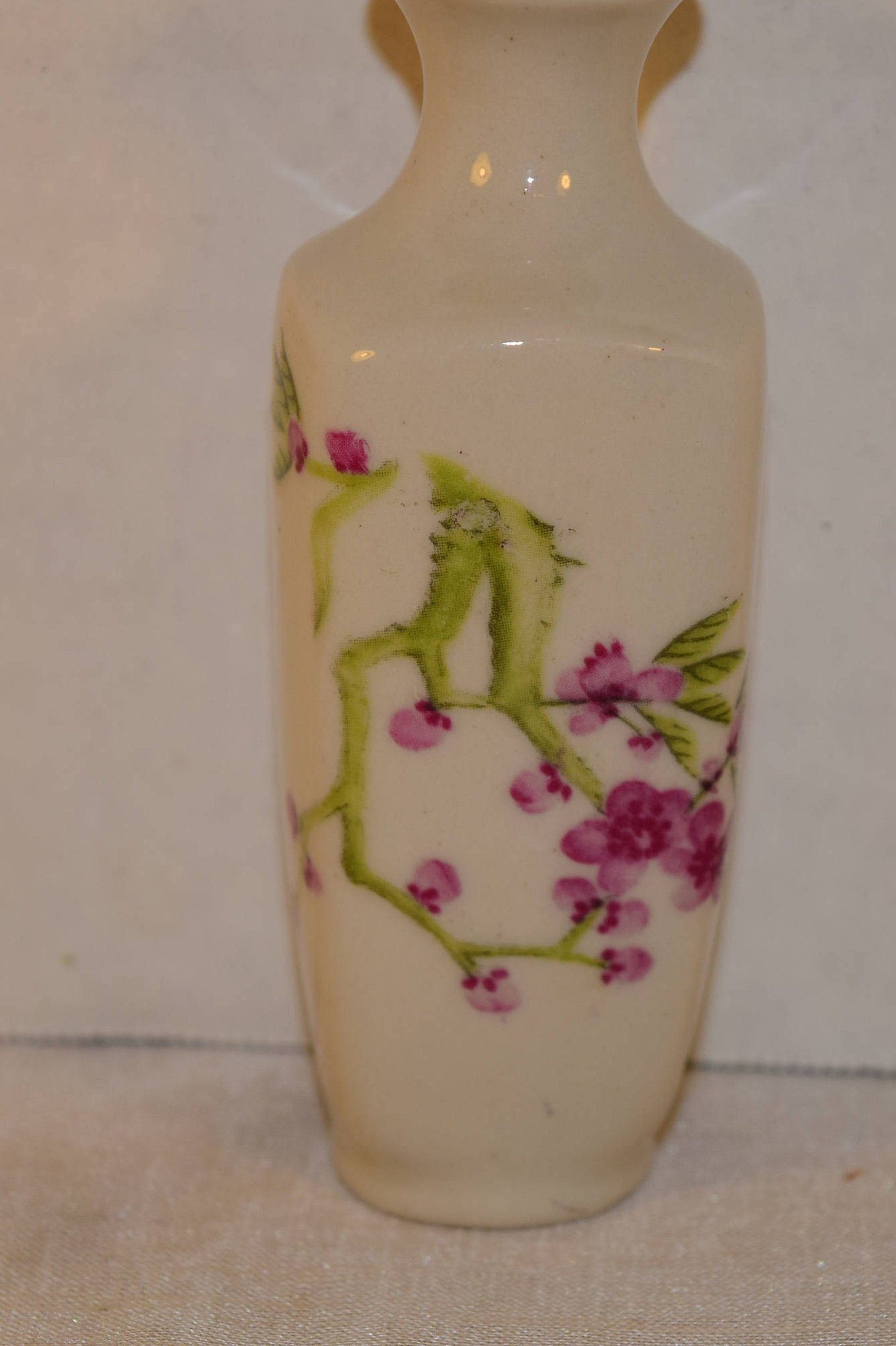 Miniature Purple Flower Vase Vintage Small Cherry Blossom Bud Etsy