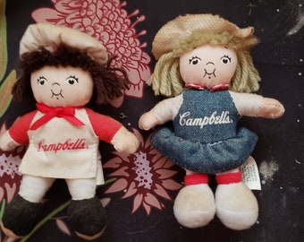 Campbell's Soup Refrigerator Magnets (Set of 2) Campbell Chef and Cowgirl Magnets Campbell Kids