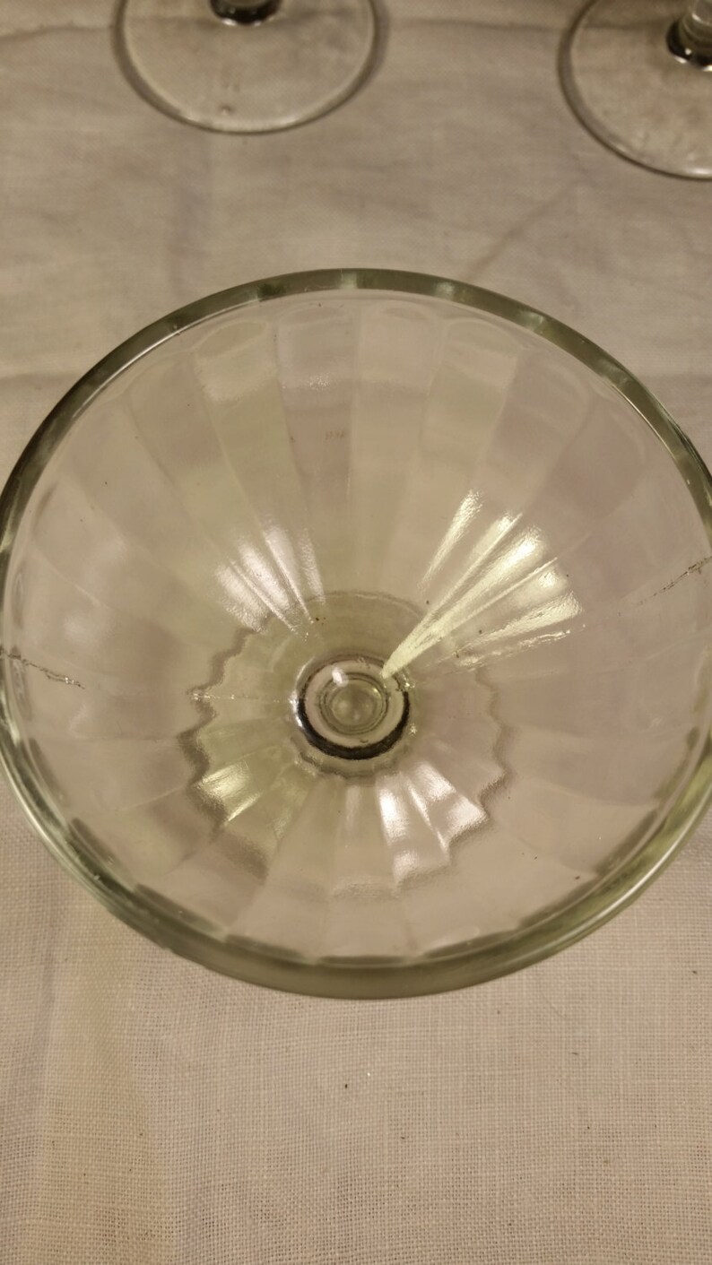 Libbey Dessert Glasses Set of 7 Vintage Footed Pedestal Clear Etsy