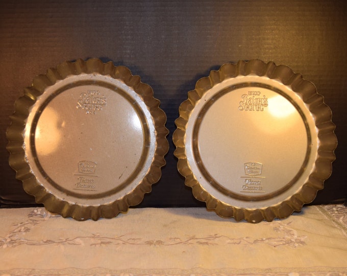 Duncan Hines Tiara Desserts Tart Pans 2 Vintage Ekco Fluted Cake Pans