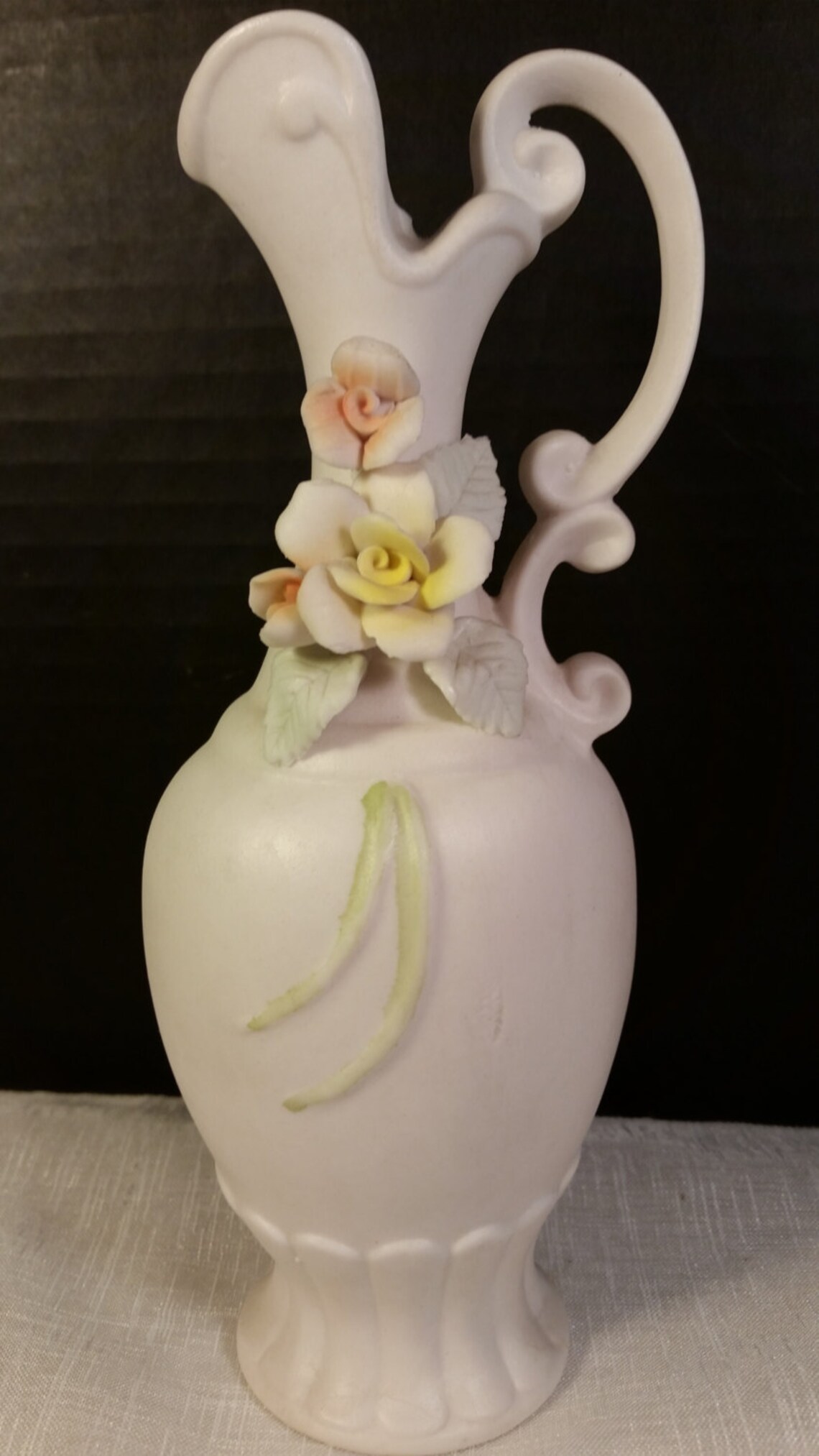 Lenwile China Ardalt Japan Verithin Bisque Porcelain Bud Vase Vintage