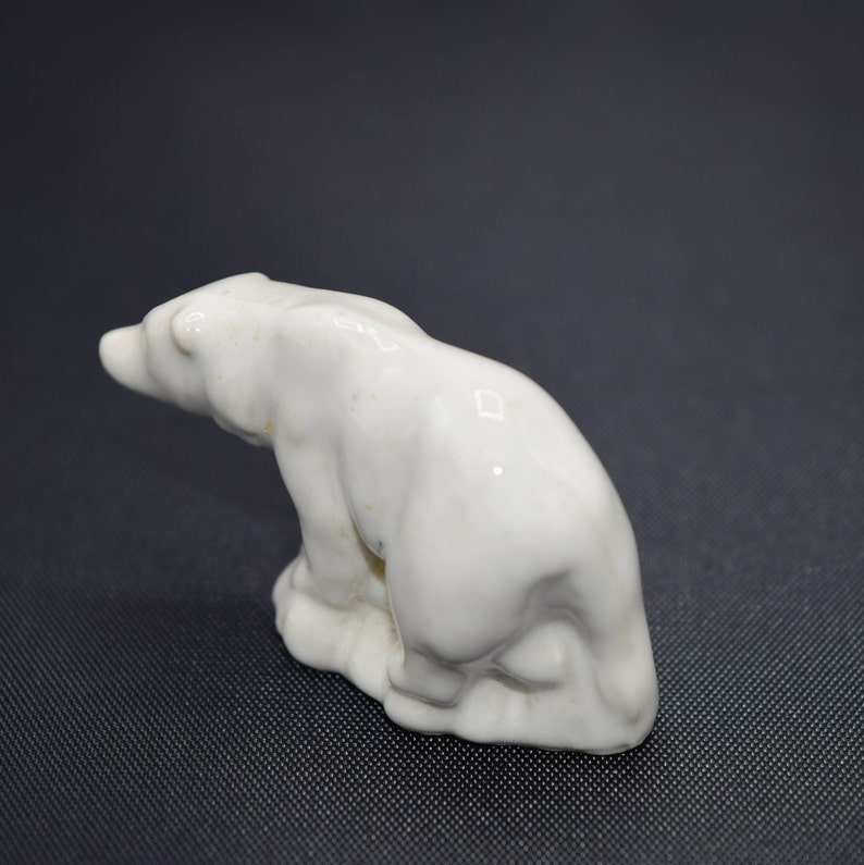 Miniature Wade Polar Bear Vintage Red Rose Tea Animal Collection World of Survival Series 1984-1985 Birthday Cake Topper Wade Collectible image 3