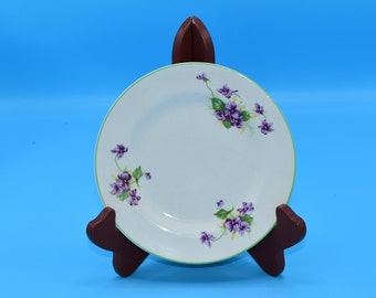 Fondeville Ambassador Ware Small Plate Vintage Purple Violets Lunch Plate English China Plate Afternoon Tea Party Gift for Her Wedding Decor