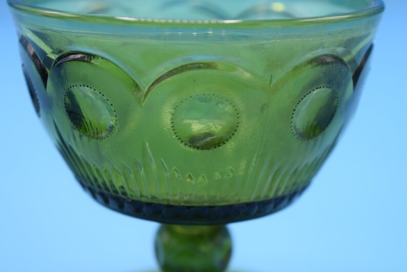 Bartlett Collins Green Sherbert Glass Manhattan Pattern Etsy