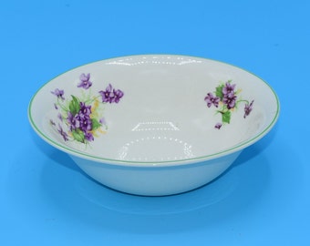 Fondeville Ambassador Ware Bowl Vintage Purple Violet Cereal Soup Bowl Made in England Wedding Gift for Her Purple Breakfast Dish