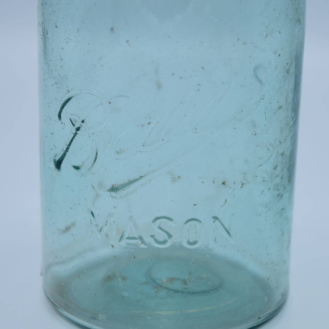 Ball Mason Jar Zinc Lid Vintage Quart Jar Triplel Blue Etsy