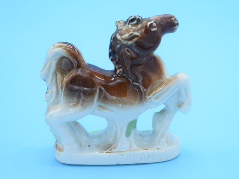 Ceramic Miniature Horse Figurine Vintage Japan Porcelain Mini Horse