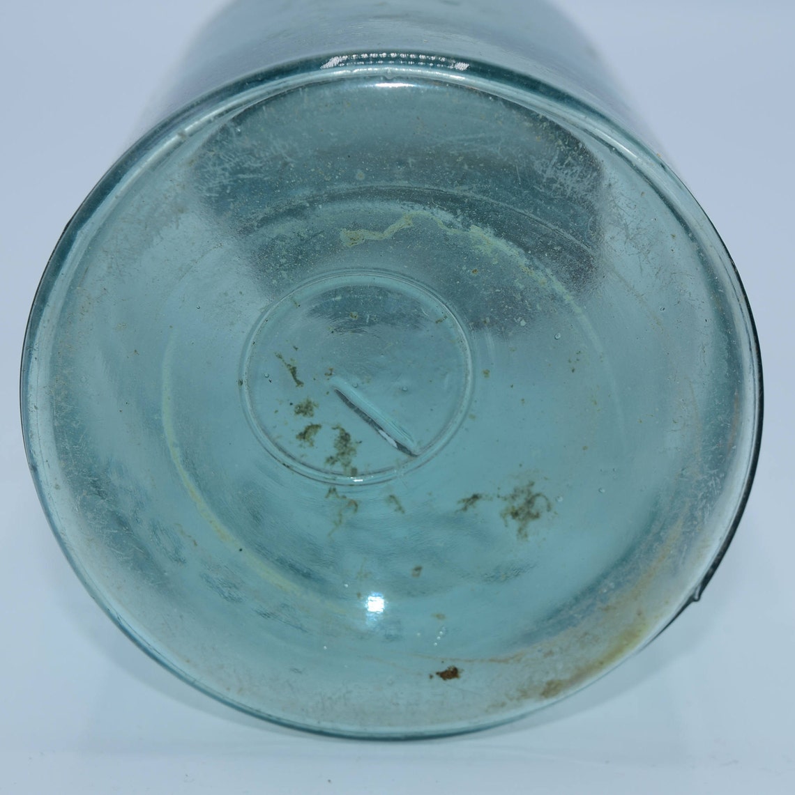 Ball Mason Jar Zinc Lid Vintage Quart Jar Triplel Blue Etsy