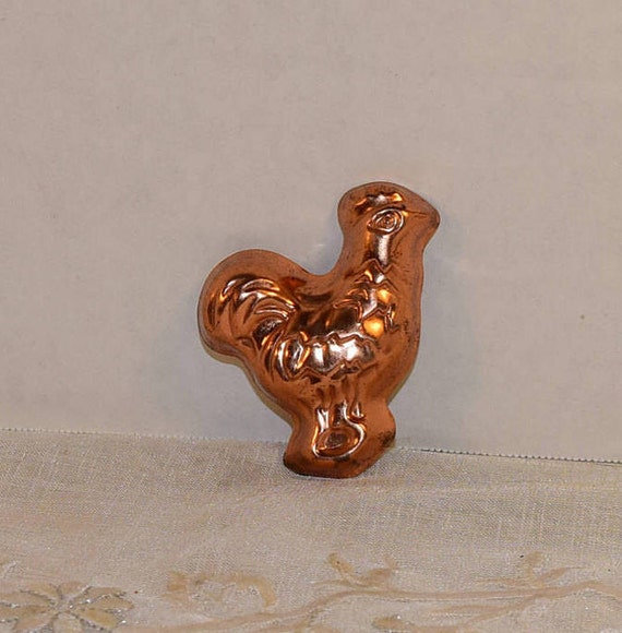 Copper Miniature Chicken Mold Vintage Dollhouse Copper Wall Etsy