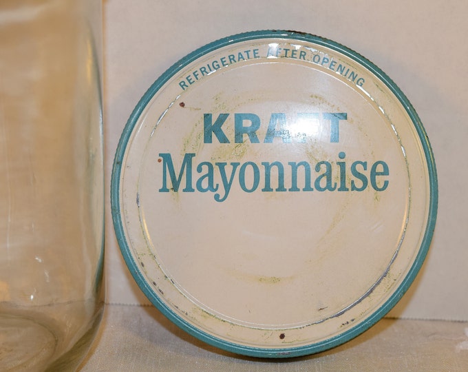 Kraft Mayonnaise Jar Vintage Large Ball Glass Mayo Jar Kitchen Etsy