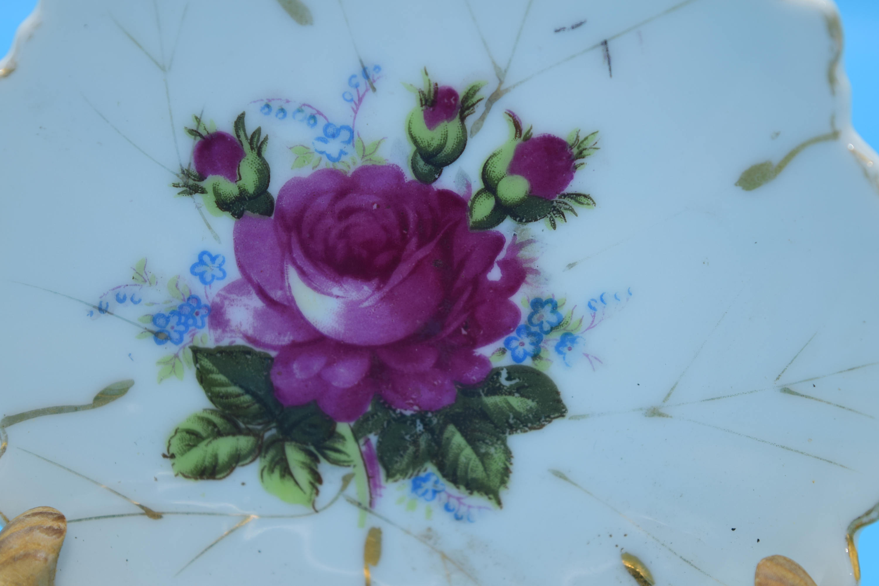 Japan Rose Snack Plates Set of 2 Vintage Leaf Shaped Bon Bon Etsy