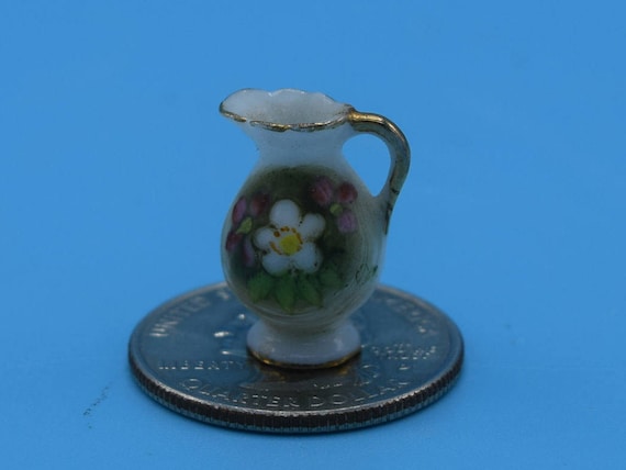 Miniature Dollhouse Blue Birds colbalt 1:12 antique /"tin/" sign nest eggs