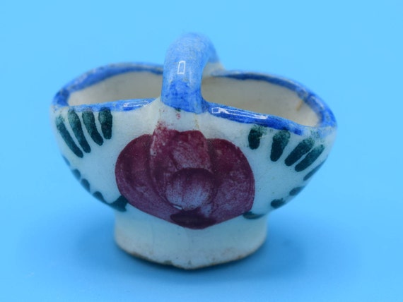 Miniature Dollhouse Blue Birds colbalt 1:12 antique /"tin/" sign nest eggs