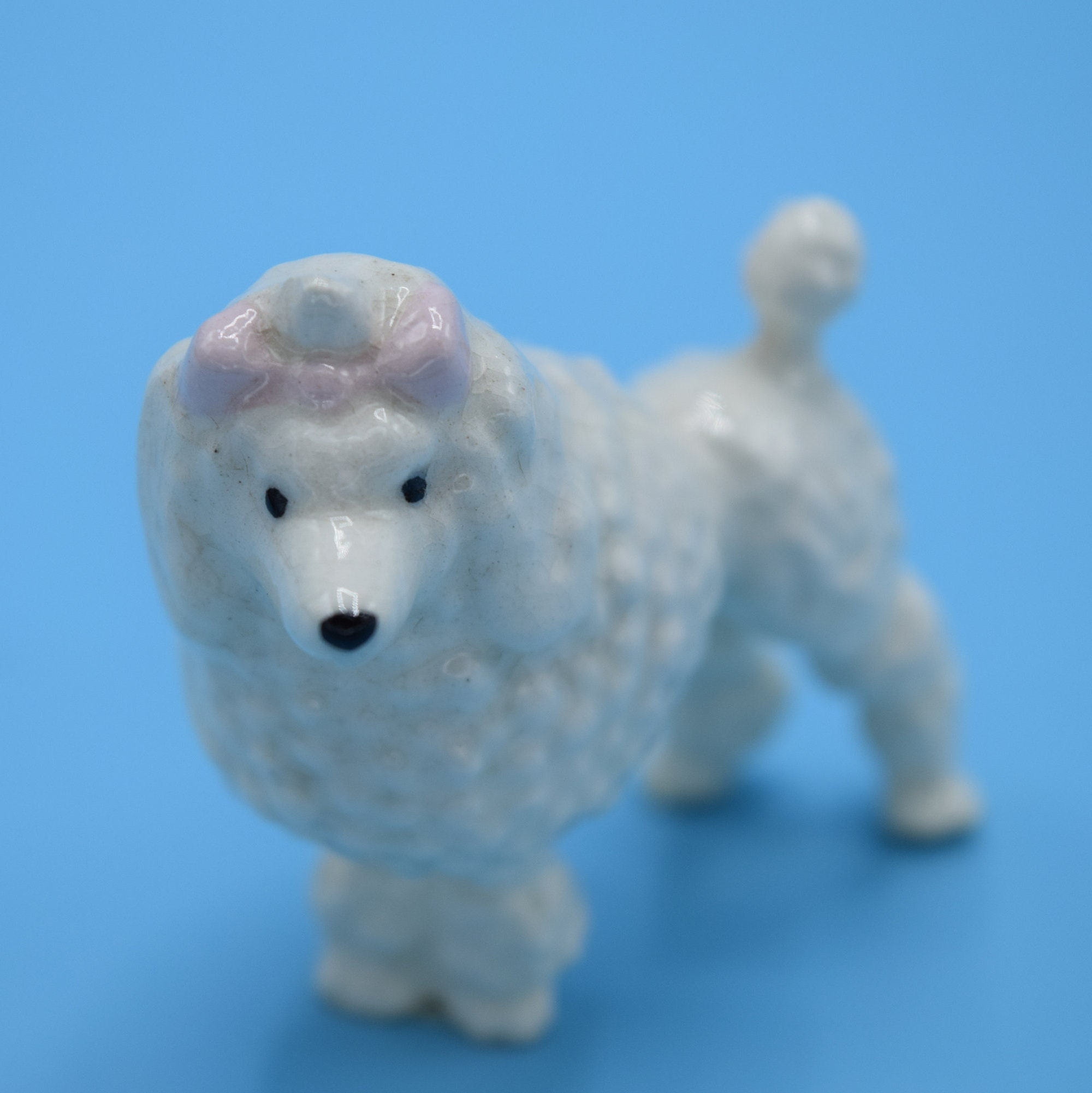 Miniature Poodle Figurine Vintage Ceramic Mini Dog Figure Etsy