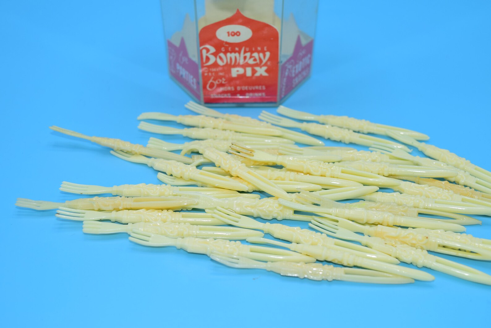 Bombay Pix Hors D'oeuvres Forks Vintage 38 Serving Picks Etsy