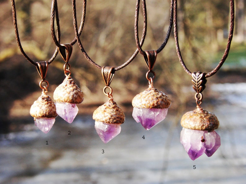 Amethyst Acorn pendant