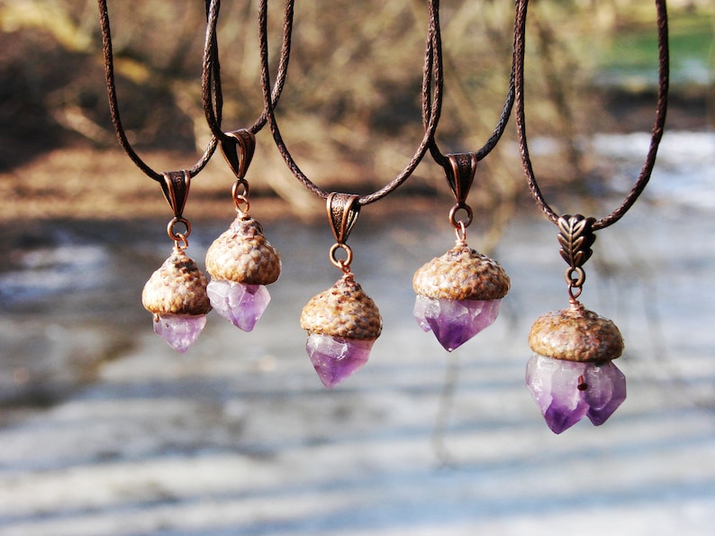 Amethyst Acorn pendant