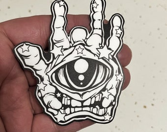 Crazy Fingers 3” Vinyl Sticker in Matte Finish Vinyl