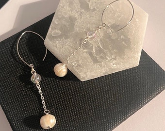 Orecchini Pendenti In Argento Sterling 925 Con Perle Finali 6mm - Gioielli Eleganti In Confezione Regalo, Altezza 1,3 Cm - 3