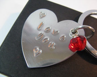 Porte-clés sentiment d'amour, porte-clés souvenir personnalisé, cadeau de fiançailles, coeur d'amour, coeur d'amour, porte-clés coeur,
