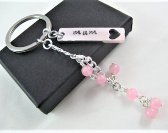 Ciondolo per borsa personalizzato per la mamma, regalo per la mamma, regalo per la mamma migliore di sempre, portachiavi per la mamma, regalo per la mamma con timbro a mano, regalo di compleanno