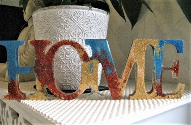 Resin Letters Resin Signs New Home Gift Lettering Home Word Etsy