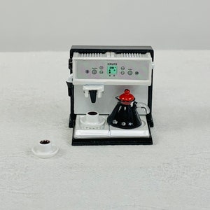 Miniature Coffee Maker Machine w/Pot & 2 Cups Set for Dollhouse or Crafting Crafting or Dollhouse Supplies