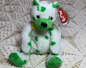 Vintage 2001 TY Beanie Baby CLOVER with Tag Errors & Tush Tag Inner Loop No. 4533PPM4