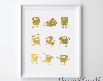 spongebob art etsy
