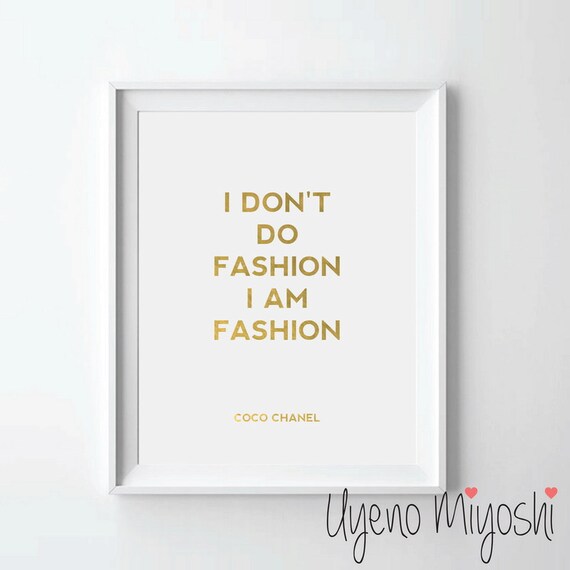 Coco Chanel Citation Je Ne Fais Pas De Mode Je Suis Mode Etsy France