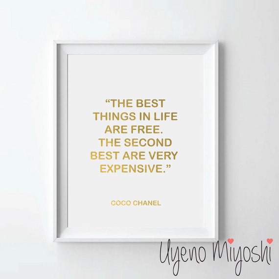 The Best Things in Life Coco Chanel Motivational Poster -  Denmark