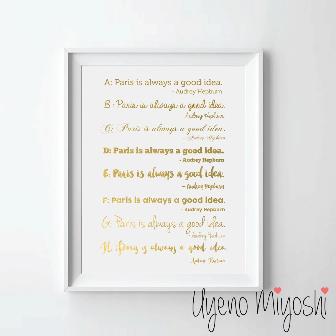 Custom Quote Gold Foil Print Gold Print Custom Print in | Etsy