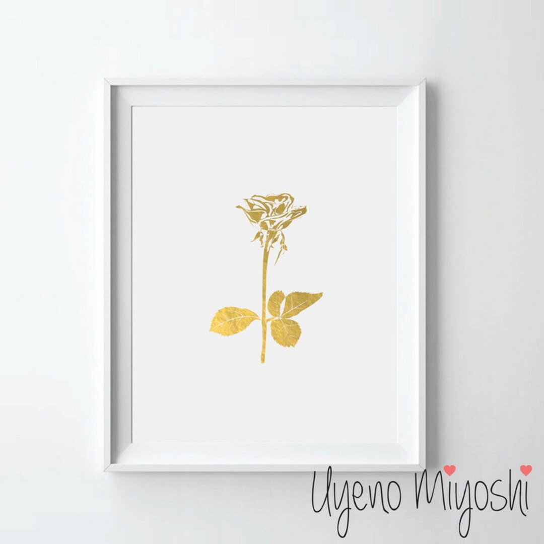 Rose Gold Foil Print, Gold Print, Custom Print in Gold, Illustration ...