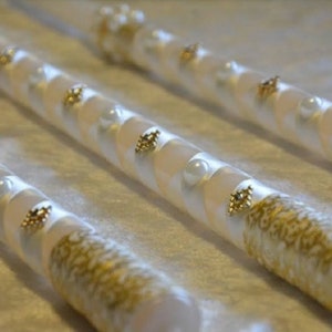 24 " tall Wedding candles, Greek Orthodox Candles- Greek Orthodox Wedding- Ivory Gold - Wedding Candle or for Baptism. sold separately.