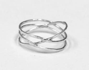 Ripple Ring in Sterling Silver